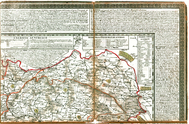 Carta geografica statistica postale 1843 (Lanzani)